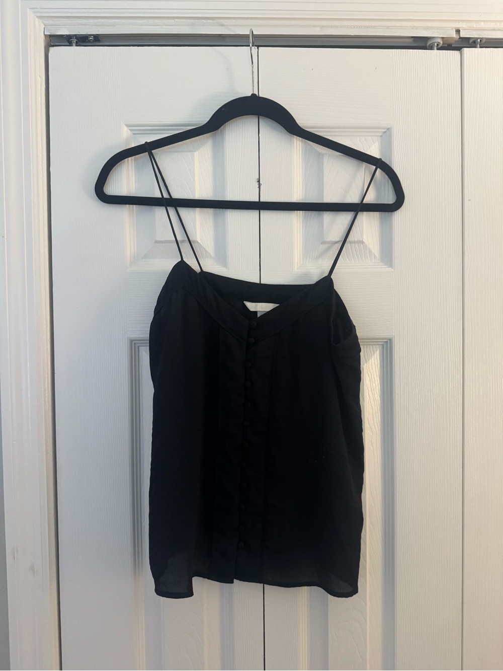 H&M Black Spaghetti-Strap Button-Front Camisole